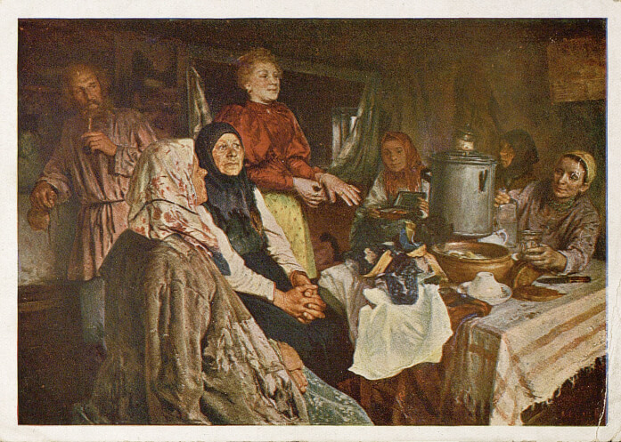 На родине. Открытка. Худ. К. В. Лебедев. 1932