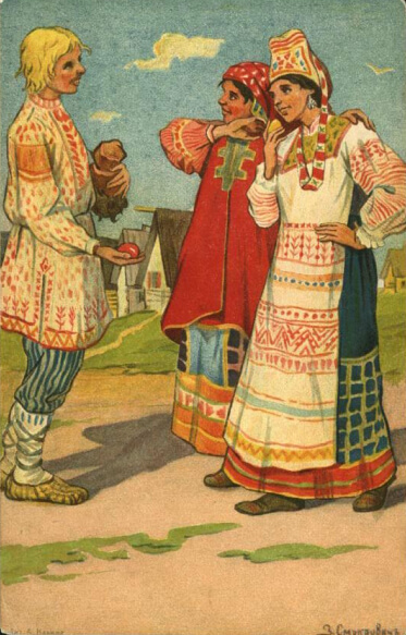 С праздником. Пасха в деревне